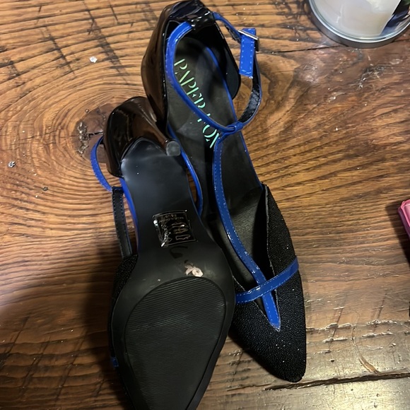 Paper fox black and blue  heels size 8.5 - Picture 2 of 3